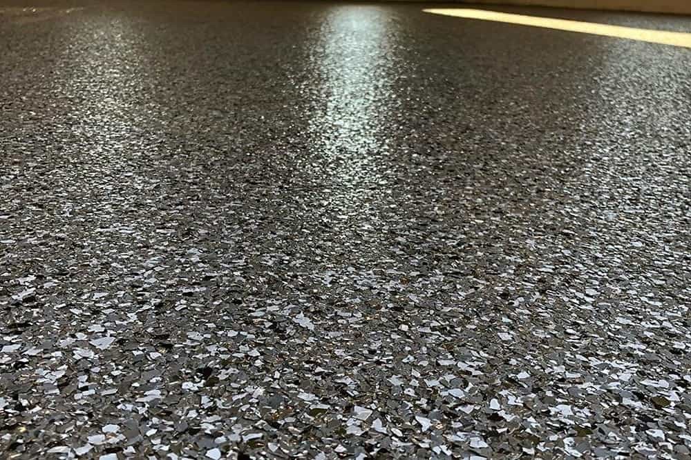 Blended Flake Epoxy Flooring, epoxy flake floor, flake flooring, epoxy garage floor, near Edmond, Oklahoma (OK)